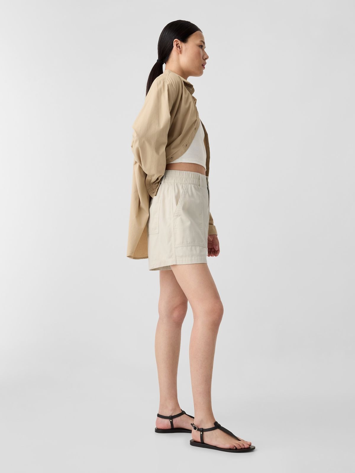 Μπεζ Easy Utility Σορτς-411972001