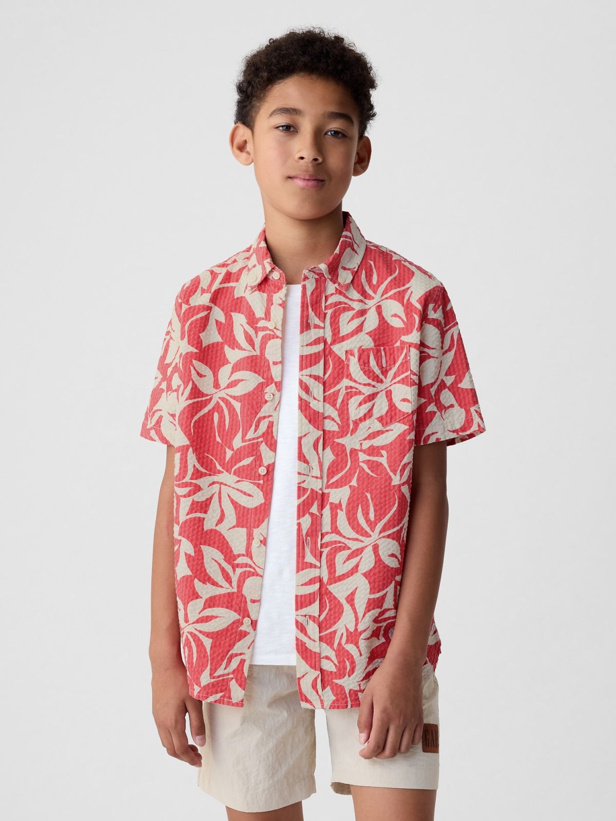 Kids Seersucker Shirt-435221000