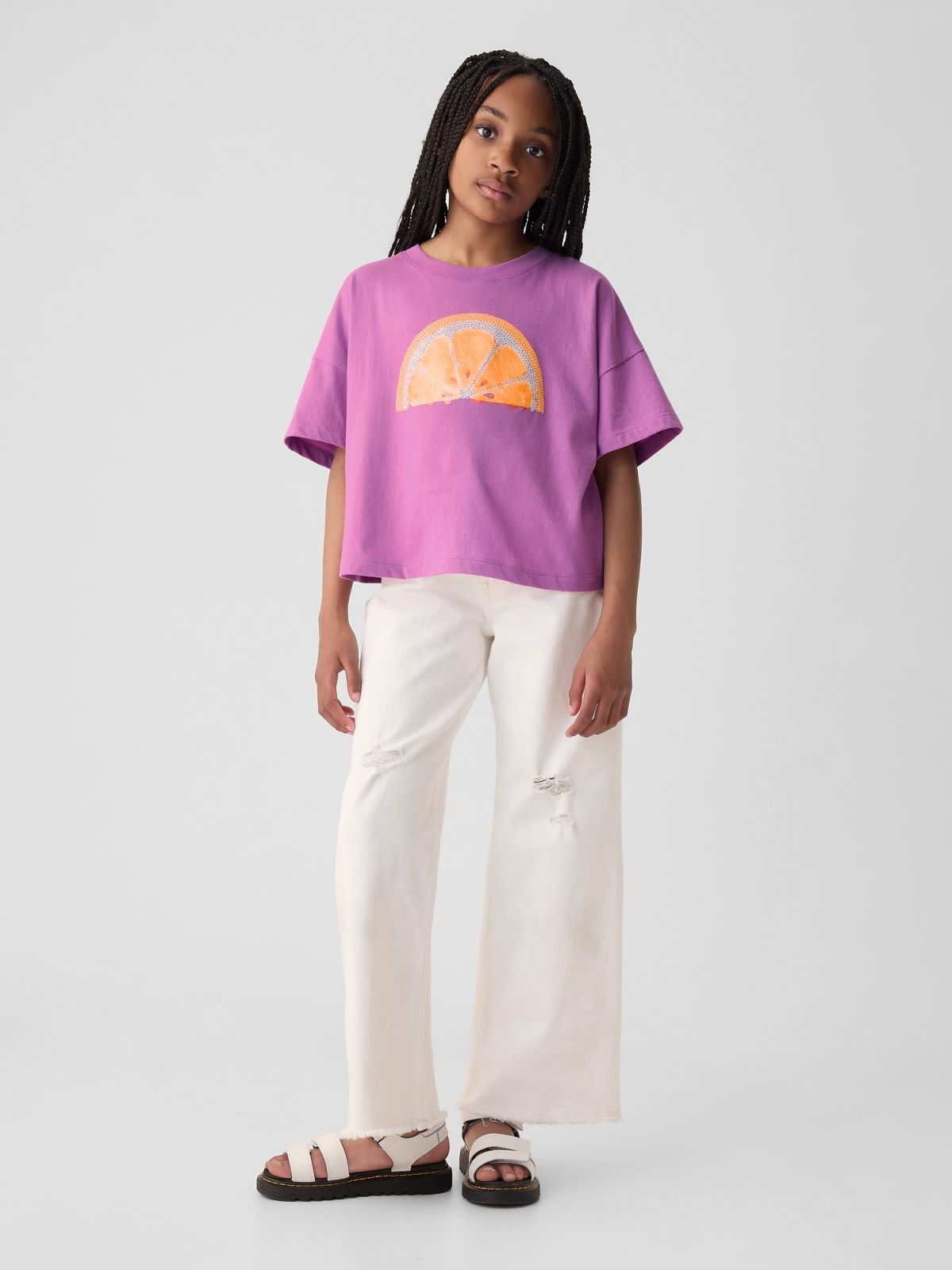 Ροζ Παιδική Relaxed Graphic Μπλούζα-435910001