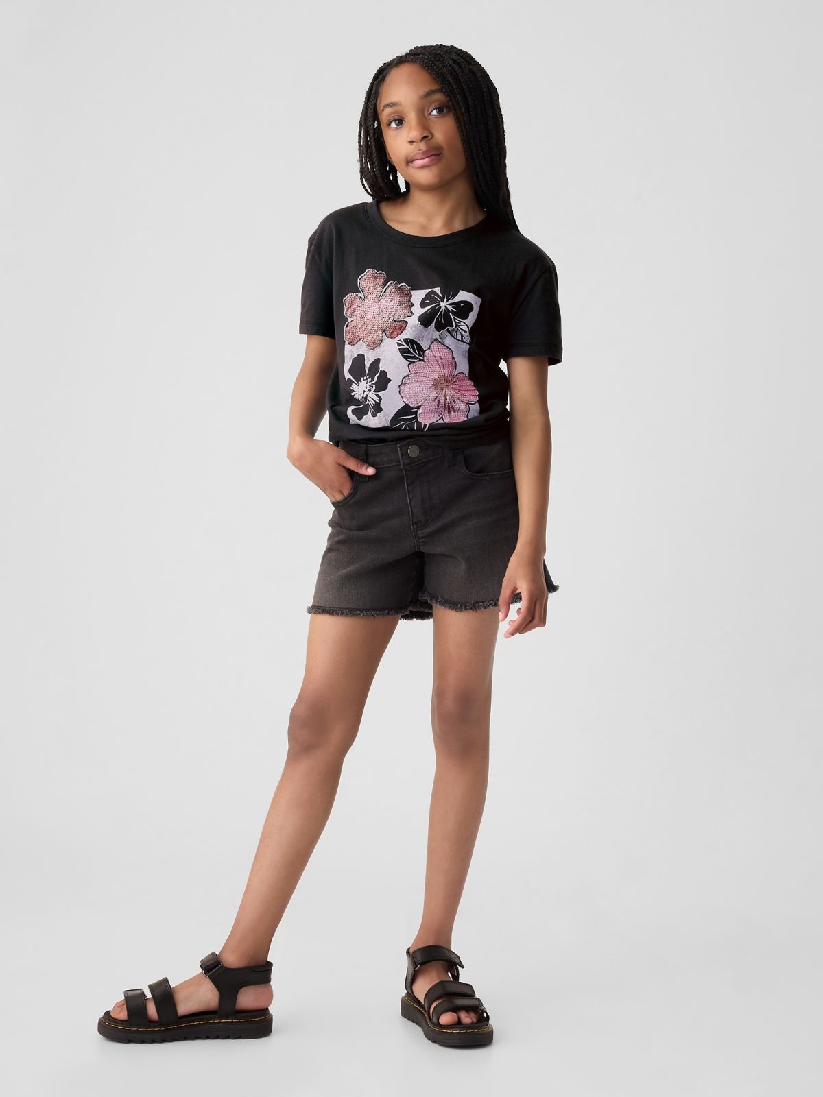 Μάυρη Παιδική Sequin Graphic Μπλούζα-435157003