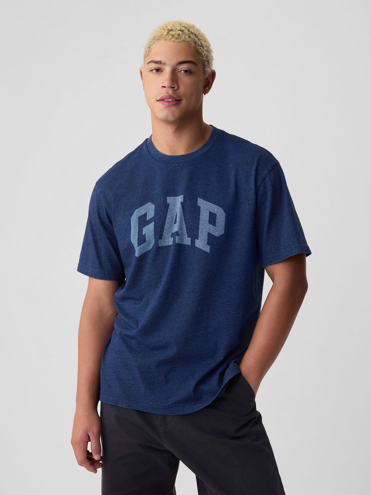 Μπλε Gap Arch Logo Κοντομάνικη Μπλούζα-429217003