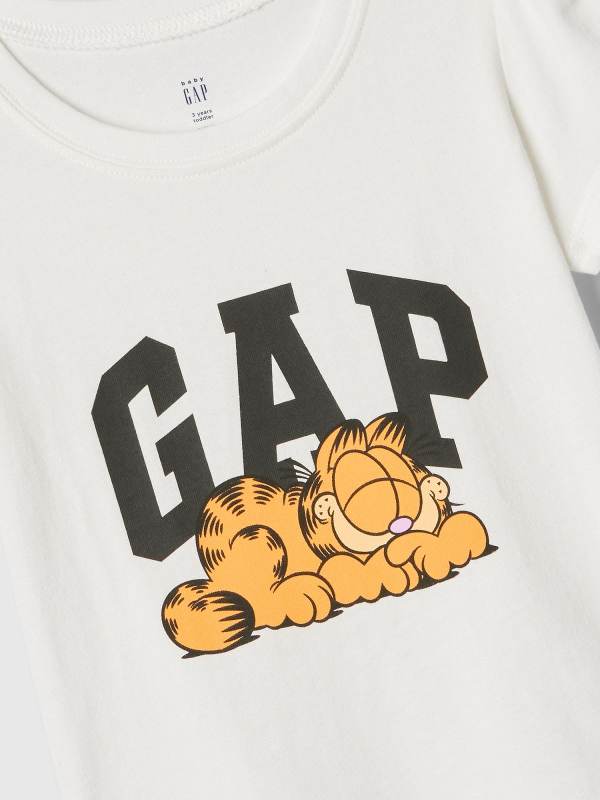 Άσπρη Νηπιακή Garfield Logo Graphic Κοντομάνικη Μπλούζα-440607000