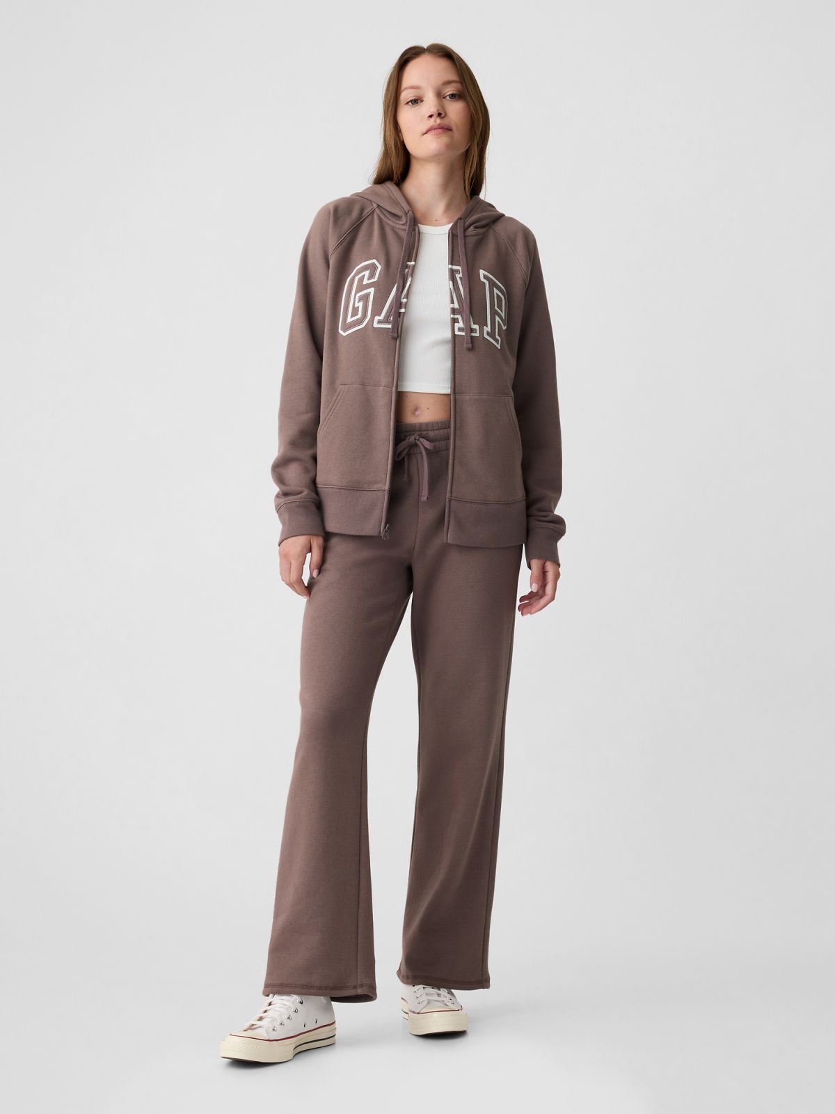 Μωβ Gap Logo Zip Φούτερ-463503049