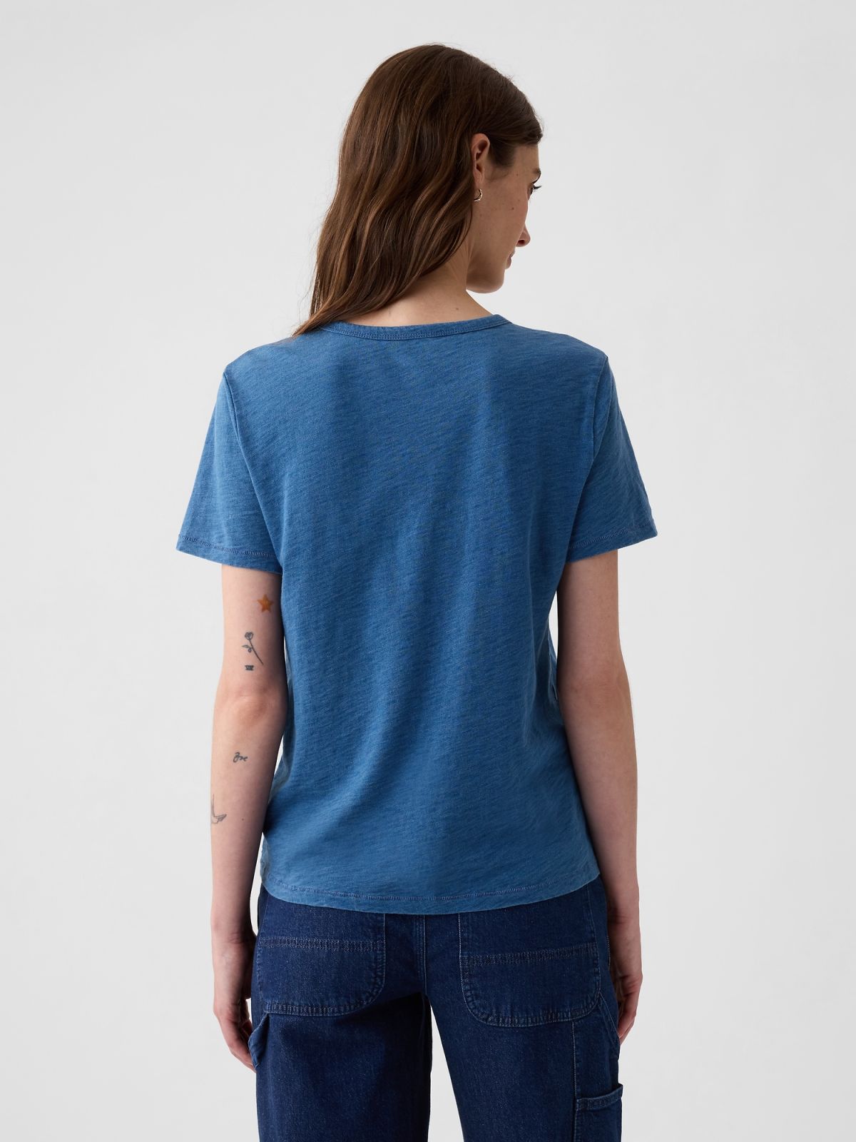 Μπλε Vintage Indigo Crewneck Μπλούζα-511082000