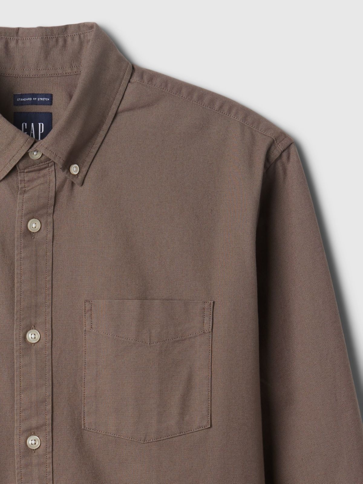 Μπεζ Oxford Πουκάμισο σε Standard Fit-619568017