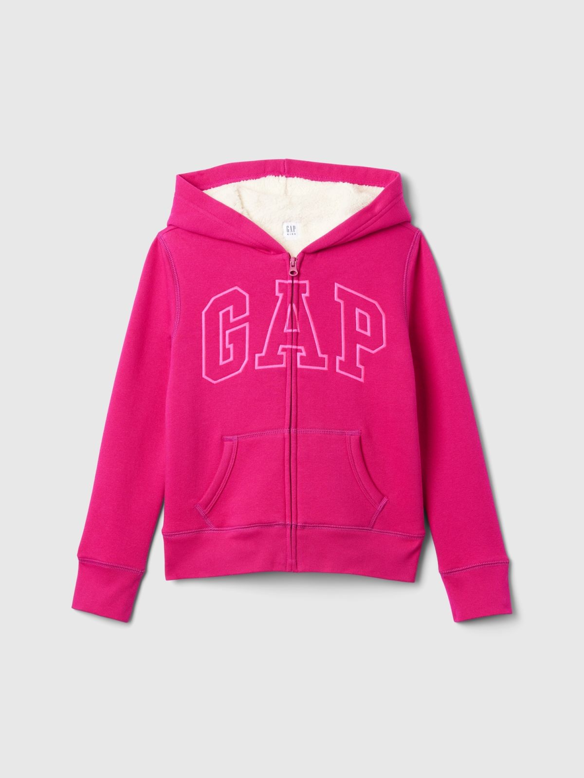 Παιδική Gap Logo Sherpa-Lined Ζακέτα Φούτερ με Κουκούλα-486514000