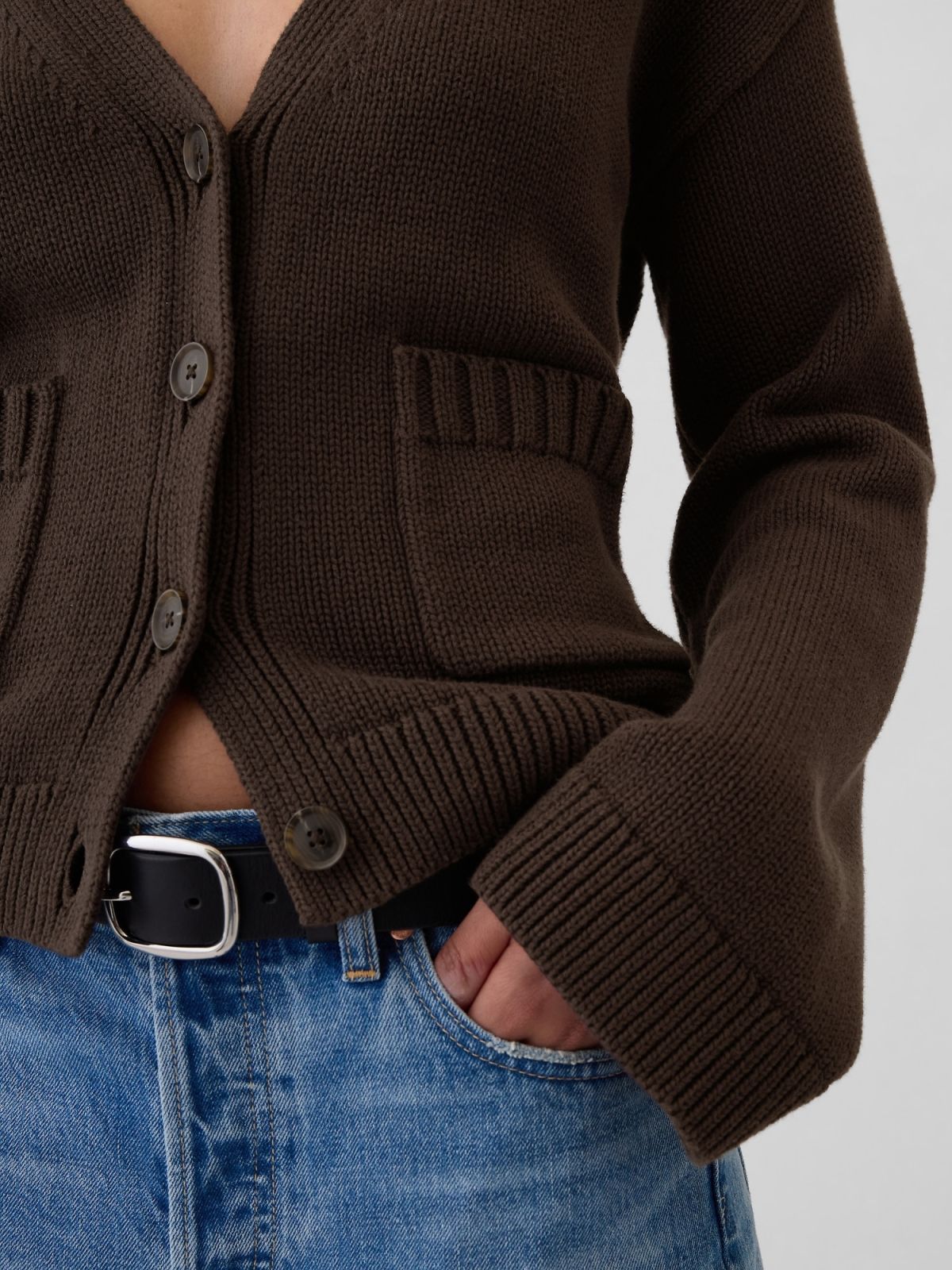 Πλεκτή ζακέτα με Τσέπη-544798000