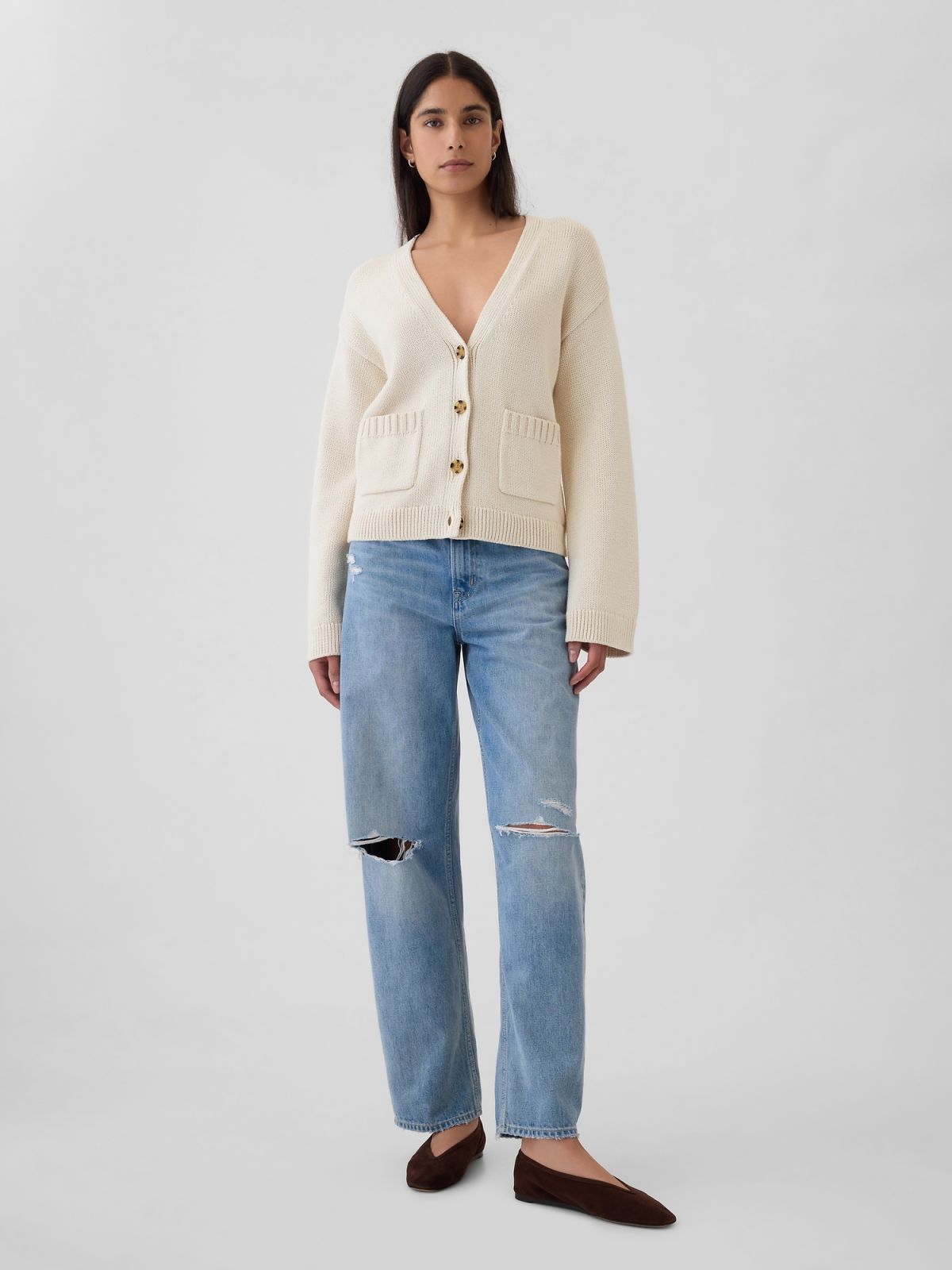 Πλεκτή ζακέτα με Τσέπη-544798003