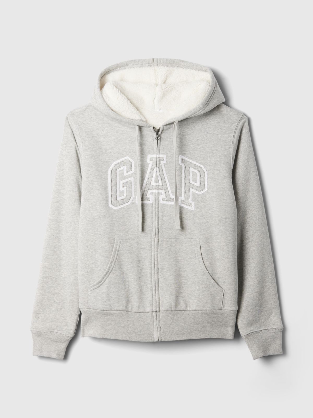 Relaxed Gap Logo Sherpa-Lined Zip Φούτερ με Κουκούλα-498594007