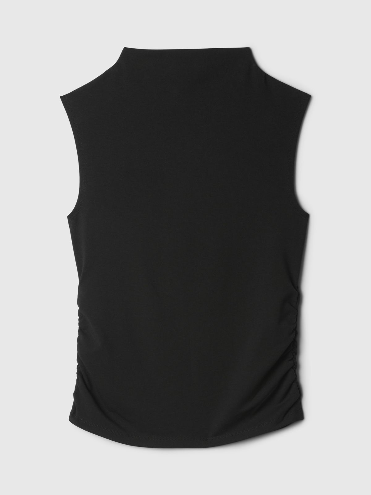 Modern Funnel-Neck Ruched Tank Μπλούζα-521686002