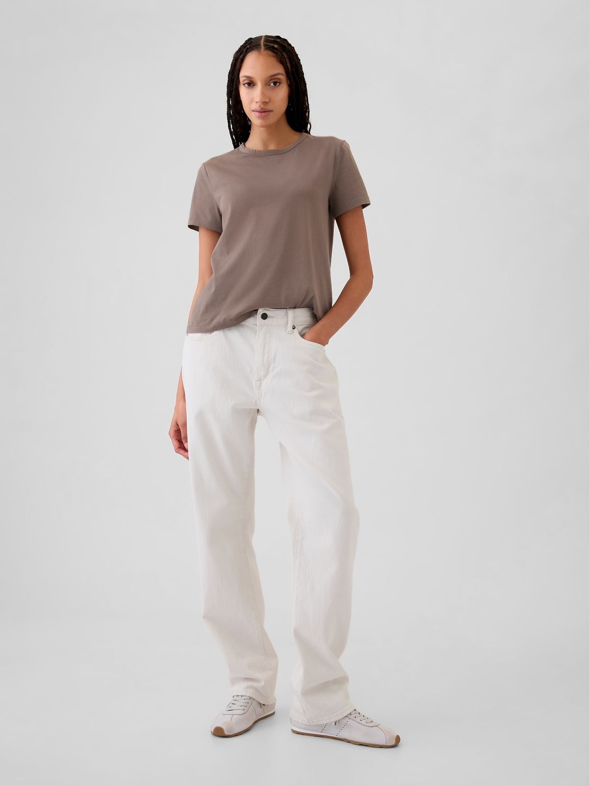 Μπεζ Vintage Μπλούζα από 100% Οργανικό Βαμβάκι-795346099