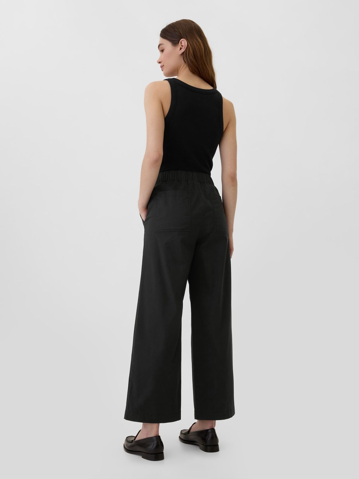 Mid Rise Easy Wide-Leg Khakis-500332002
