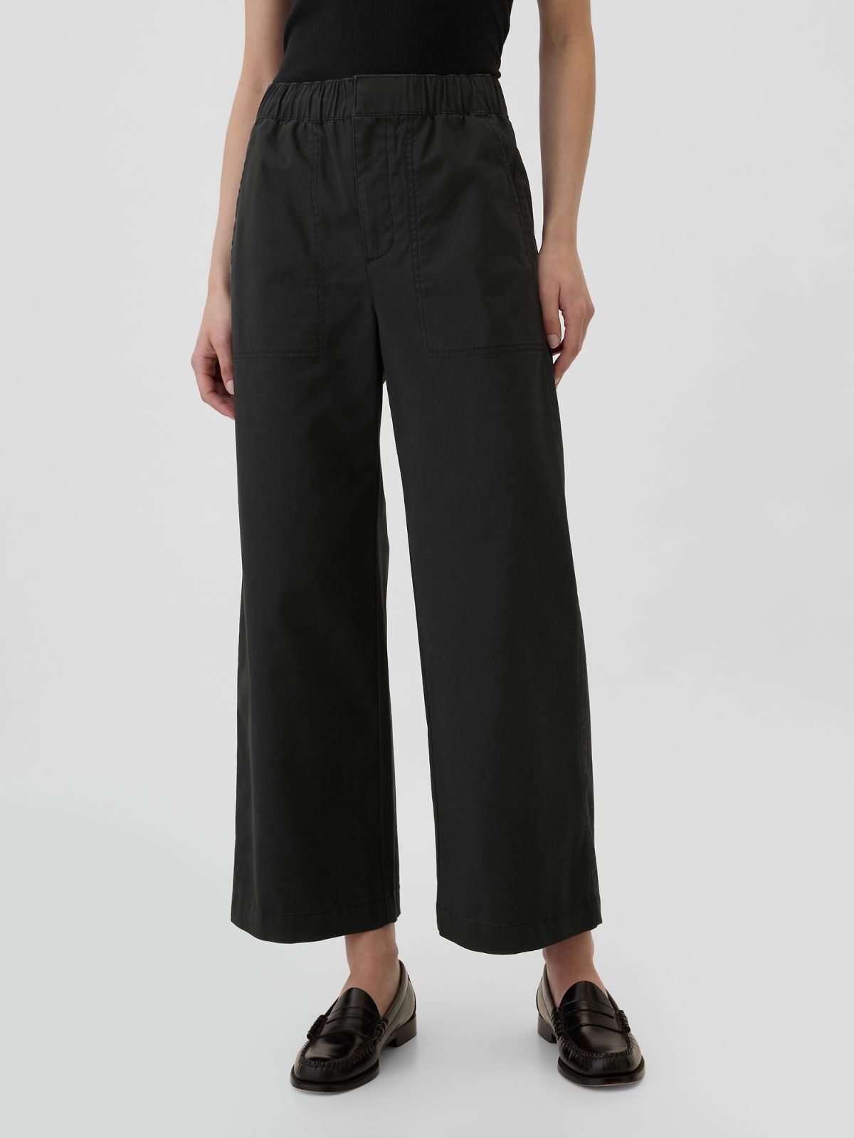 Mid Rise Easy Wide-Leg Khakis Παντελόνι-500332002