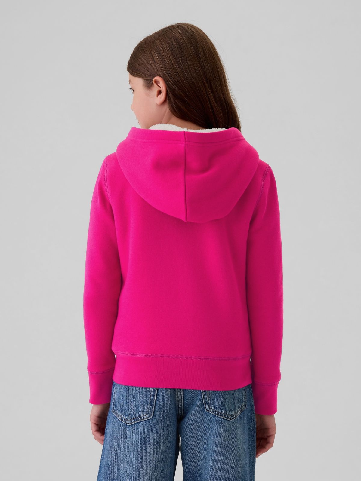 Παιδική Gap Logo Sherpa-Lined Ζακέτα Φούτερ με Κουκούλα-486514000