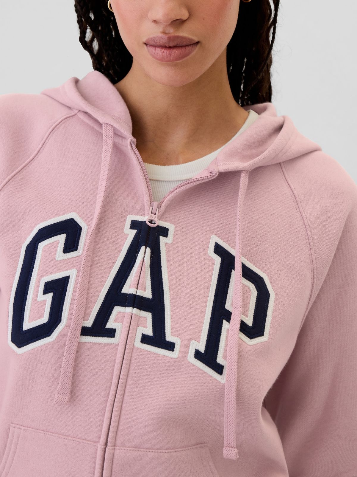 Ροζ Gap Logo Zip Φούτερ-463503048