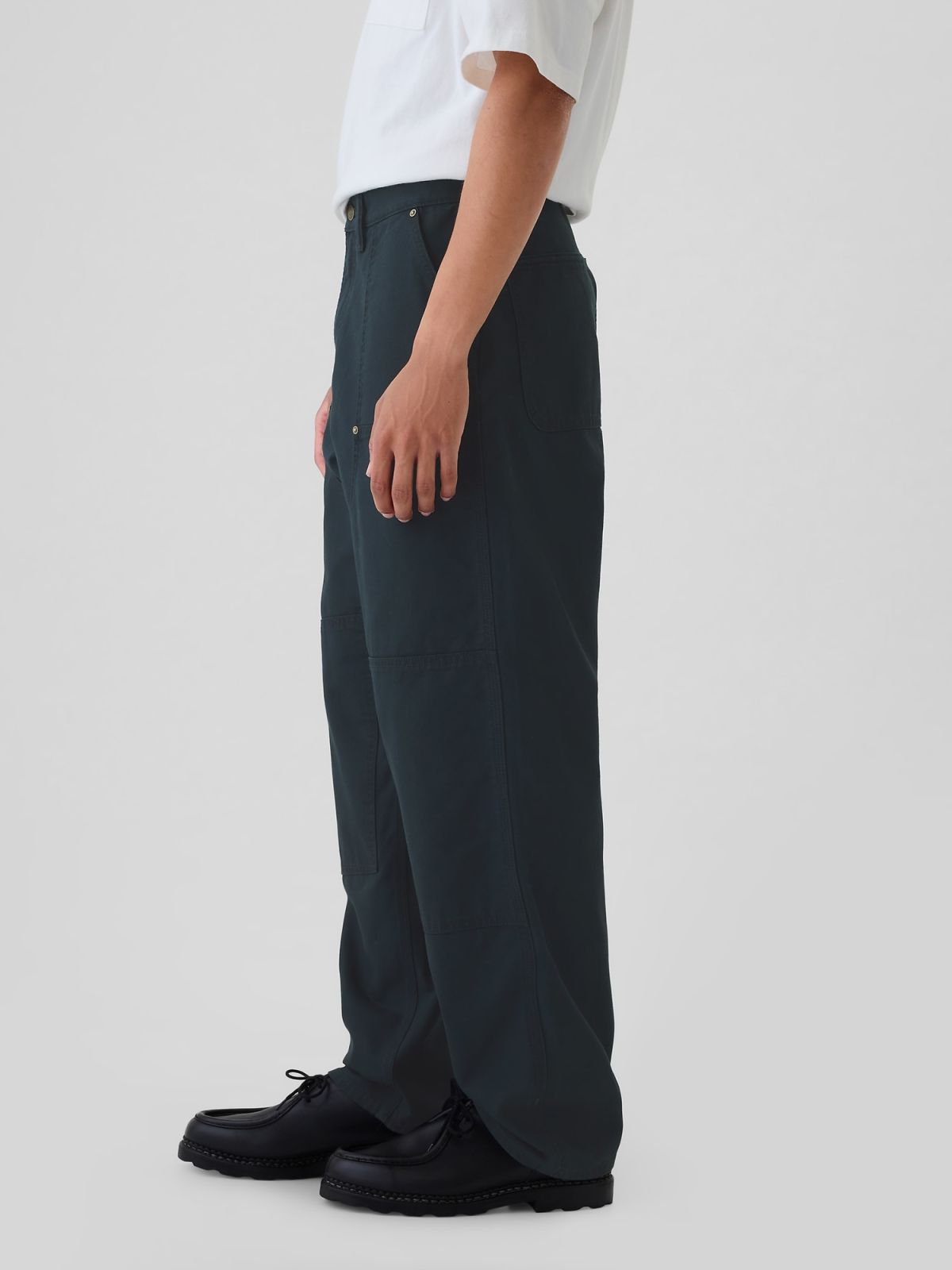 Double-Knee Canvas Utility Baggy Τζιν Παντελόνι-500368001