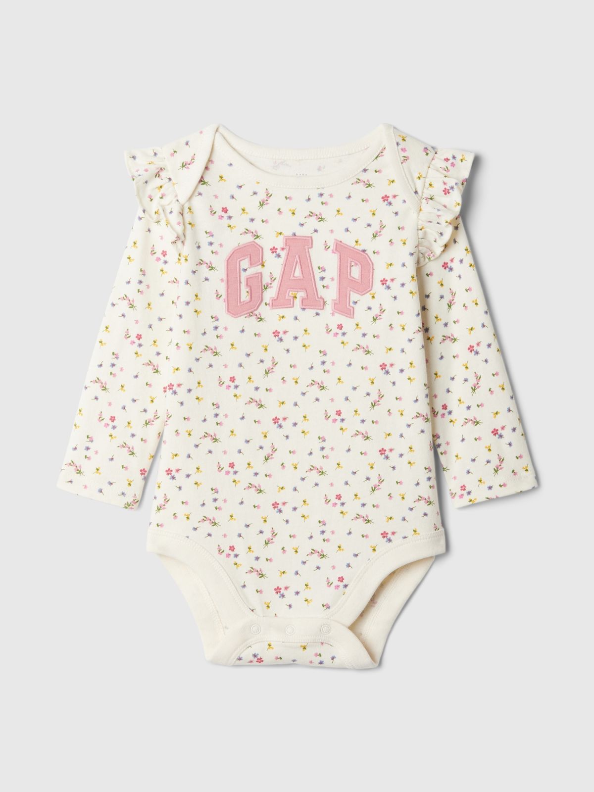 Baby Gap Logo Ruffle Bodysuit-522642000