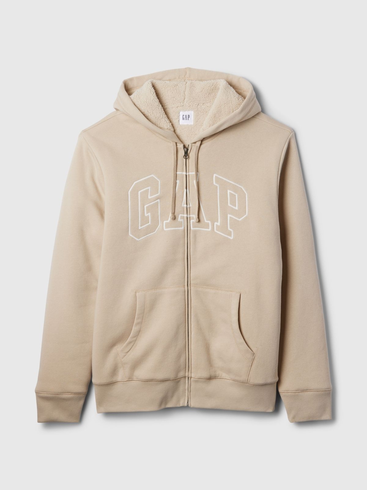 Gap Logo Sherpa-Lined Zip Φούτερ-498248005