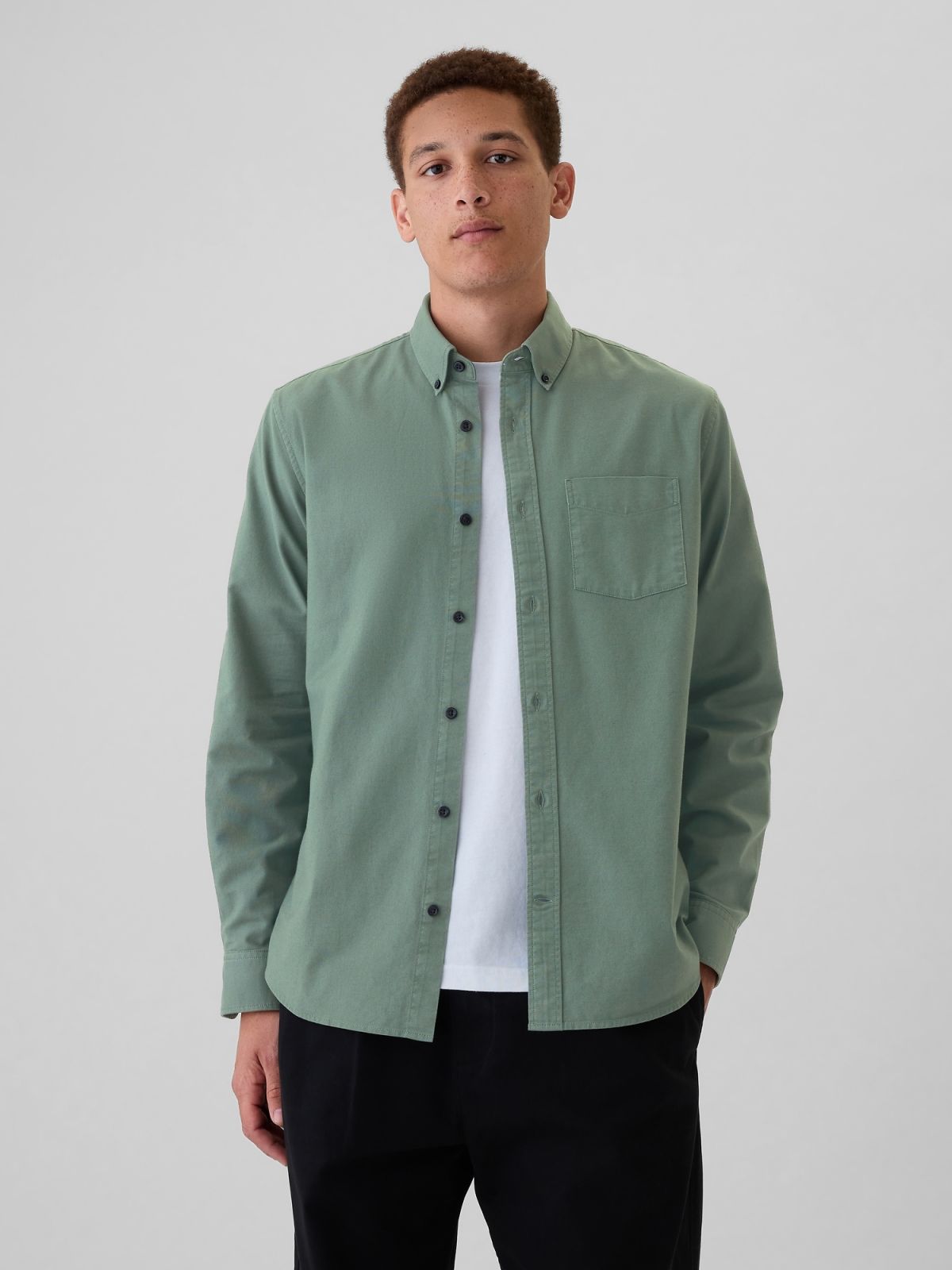 Πράσινο Oxford Πουκάμισο σε Standard Fit-619568016