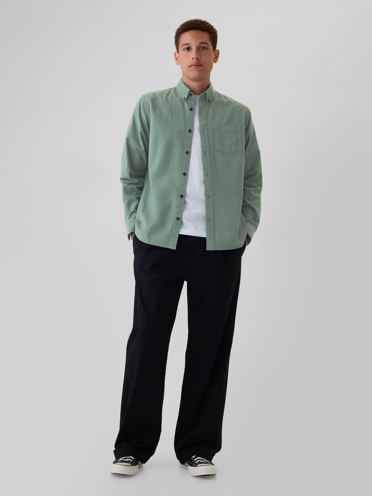 Πράσινο Oxford Πουκάμισο σε Standard Fit-619568016