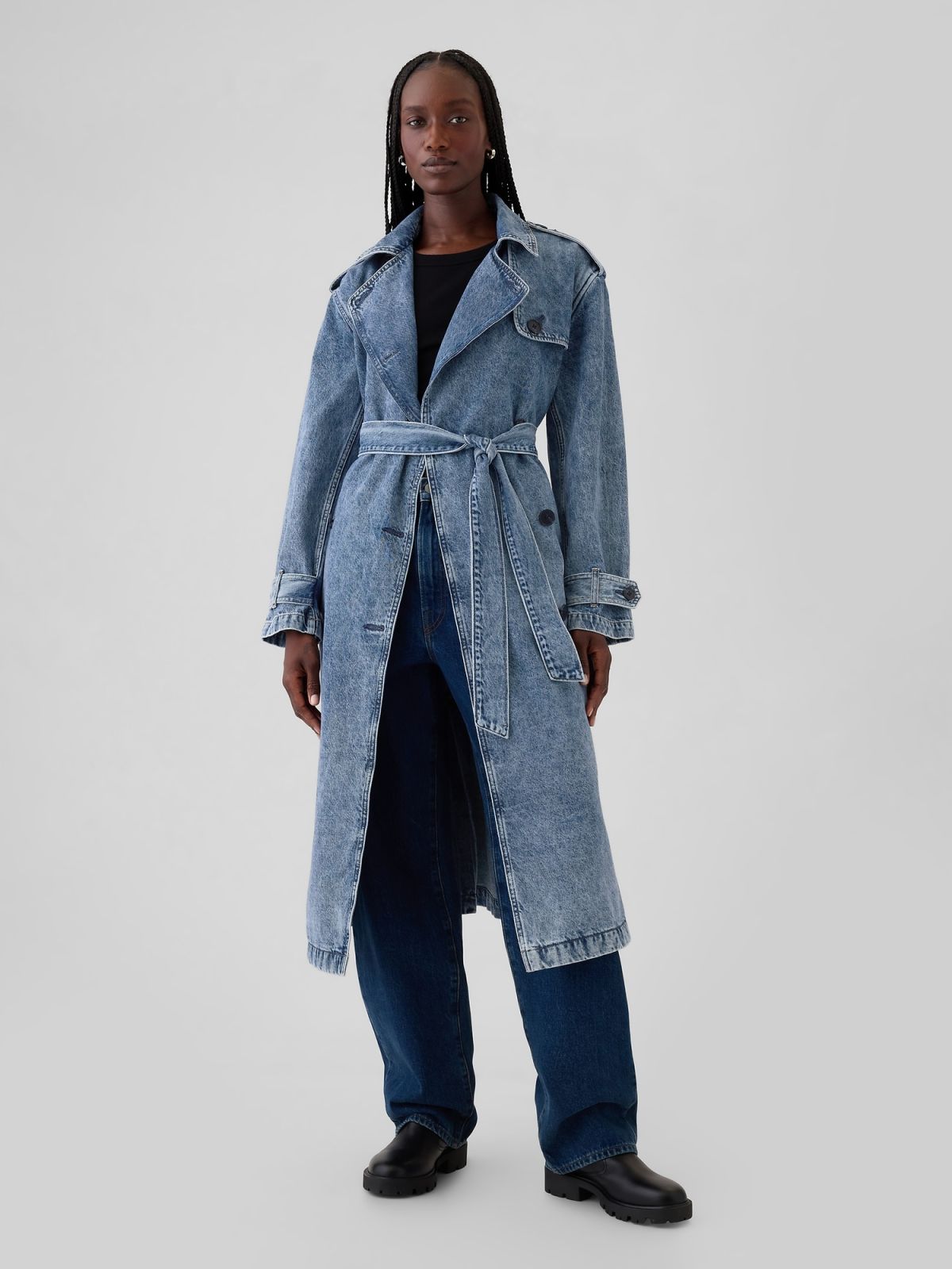 Longline Icon Denim Trench Καμπαρτίνα-498986000