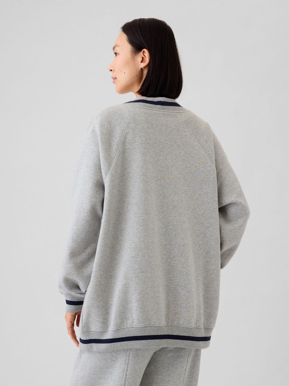 Vintage Soft Oversized Varsity Cardigan-498951001