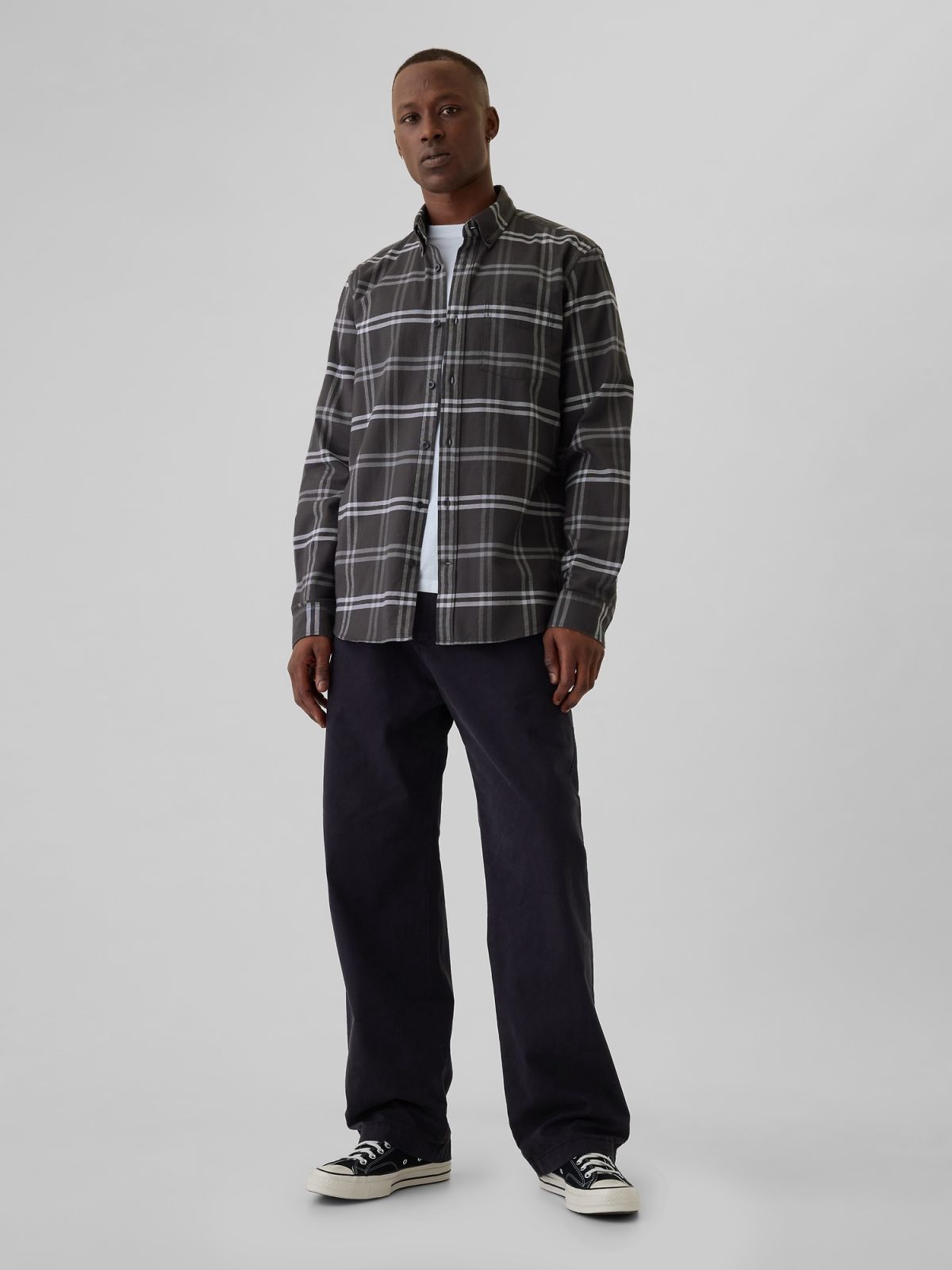 Γκρι Oxford Πουκάμισο σε Standard Fit-619568020