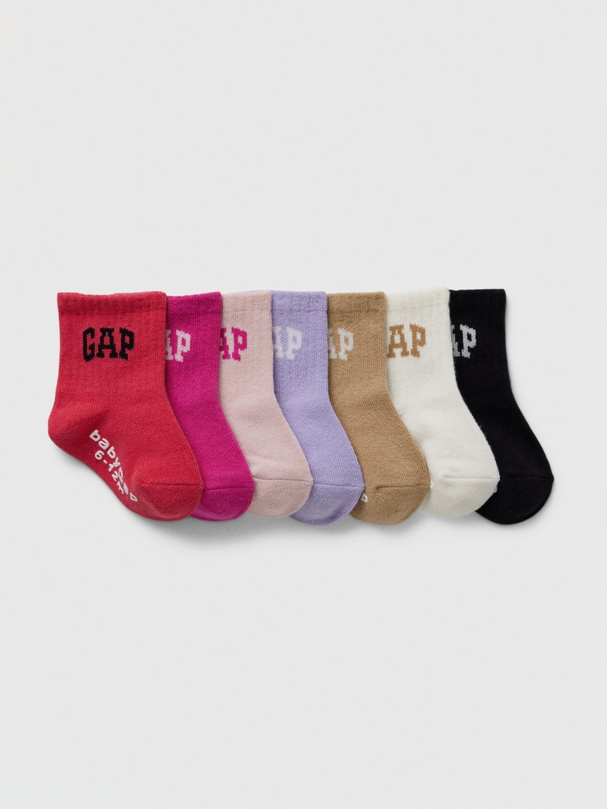 babyGap Logo Crew Socks (7-Pack)-478595000