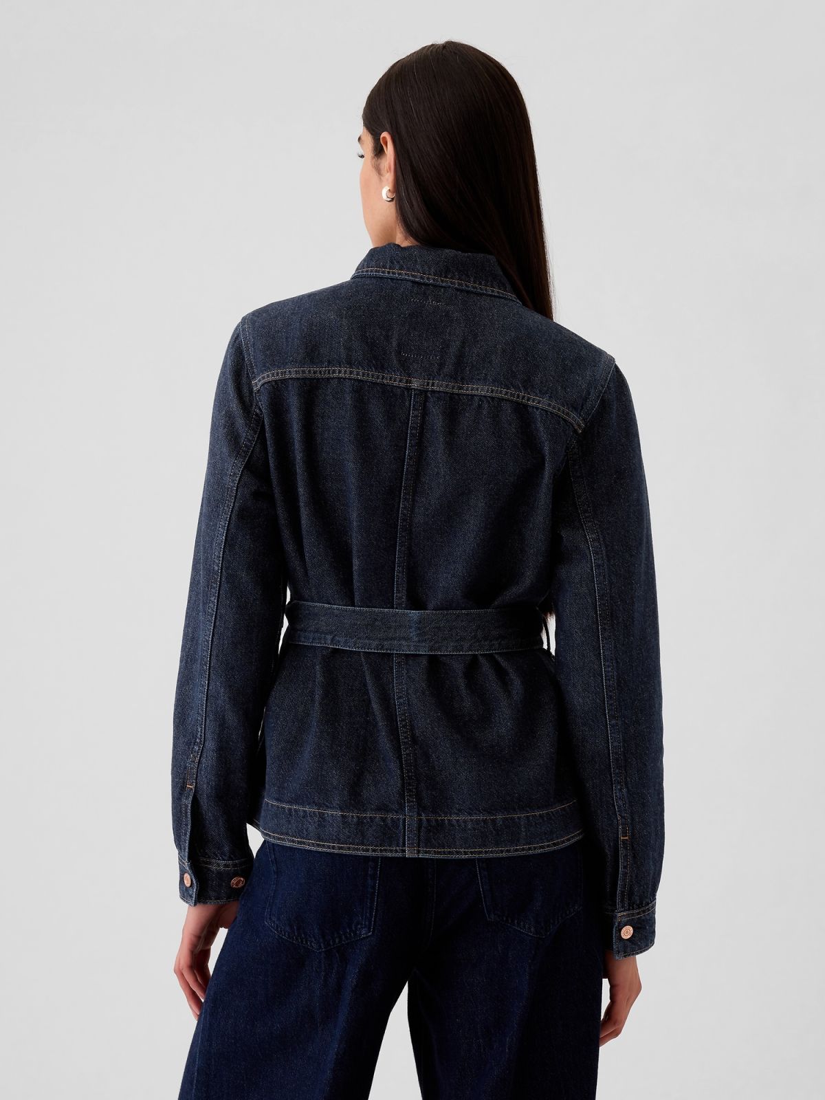 UltraSoft Denim Belted Jacket-498988000