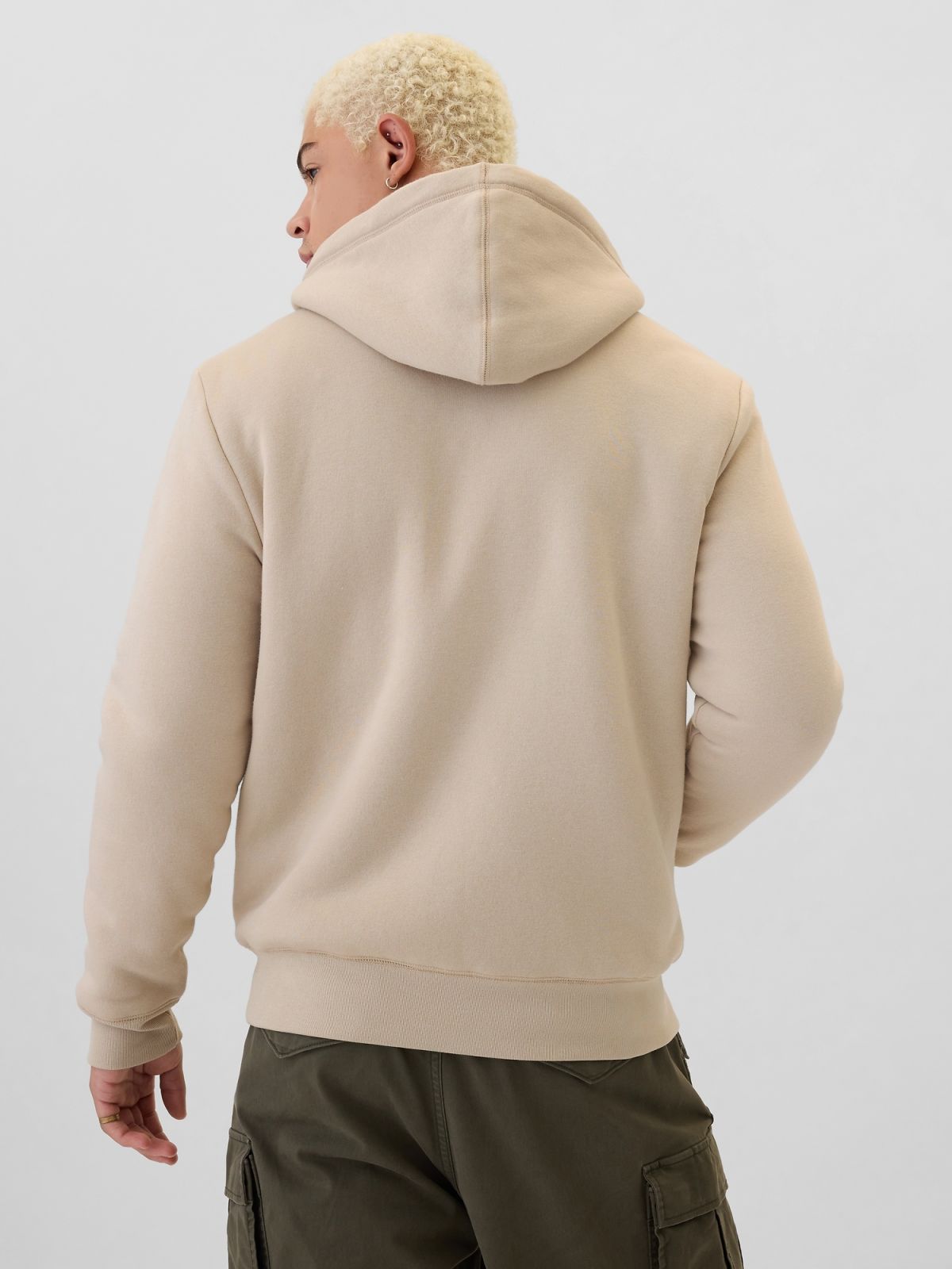 Gap Logo Sherpa-Lined Zip Φούτερ-498248005