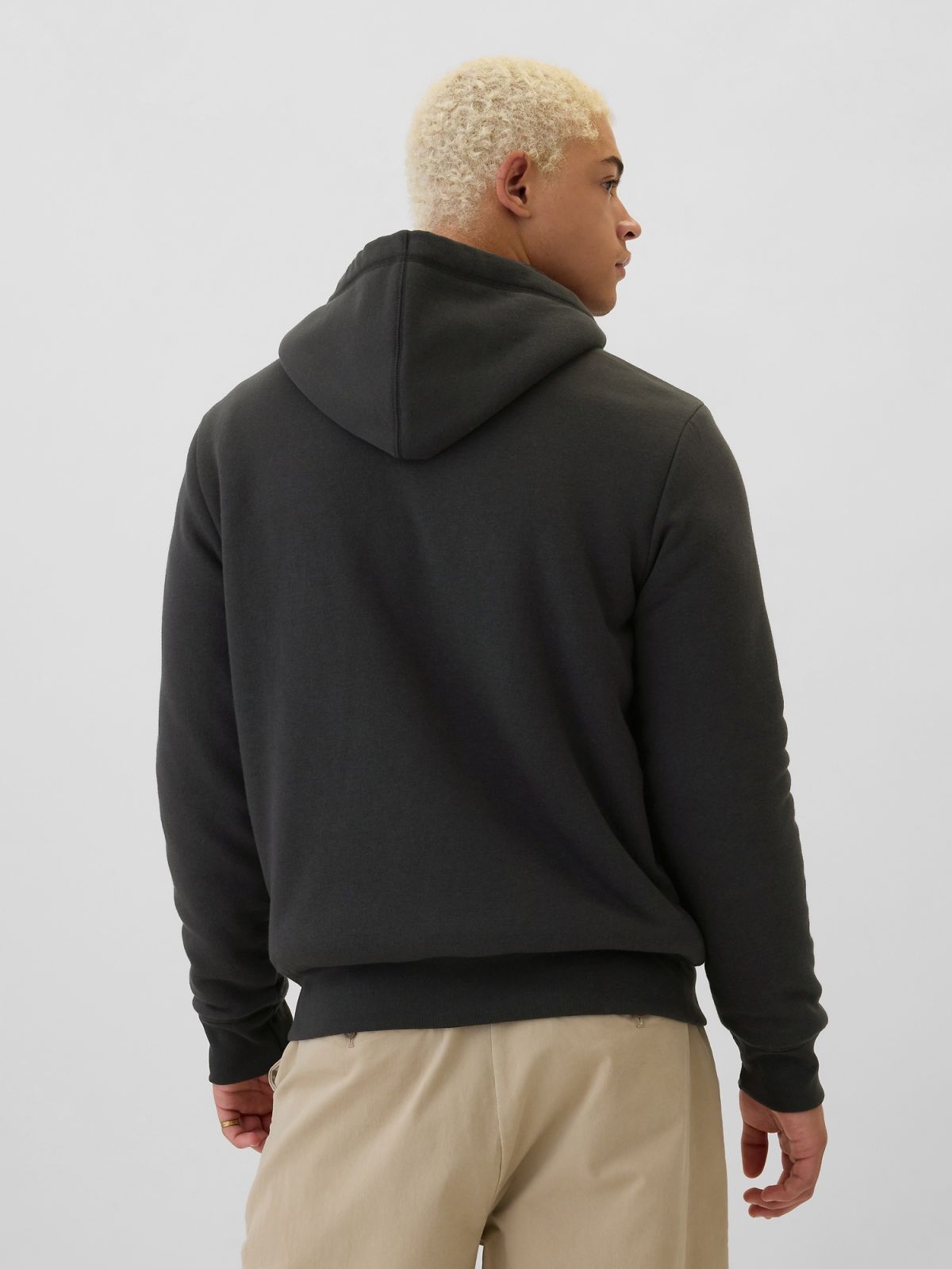 Gap Logo Sherpa-Lined Zip Φούτερ-498248002