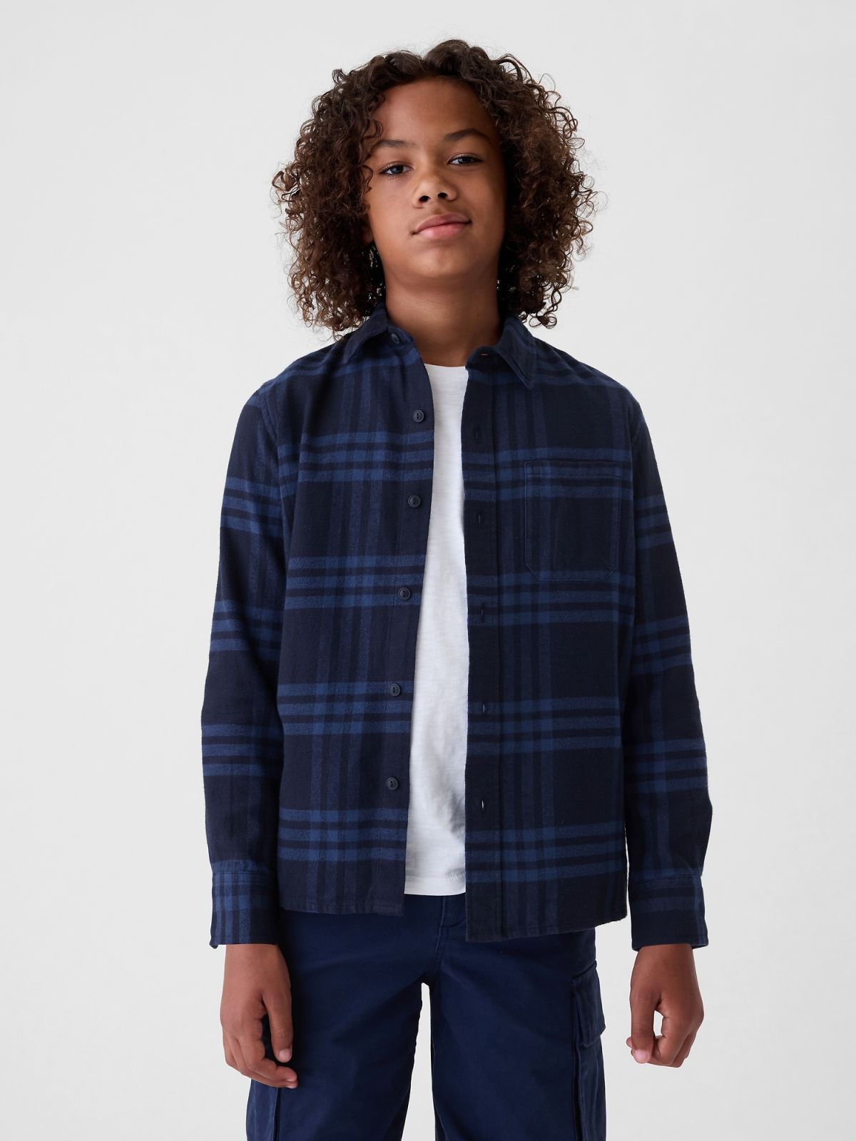Kids Organic Cotton Flannel Shirt-523200002