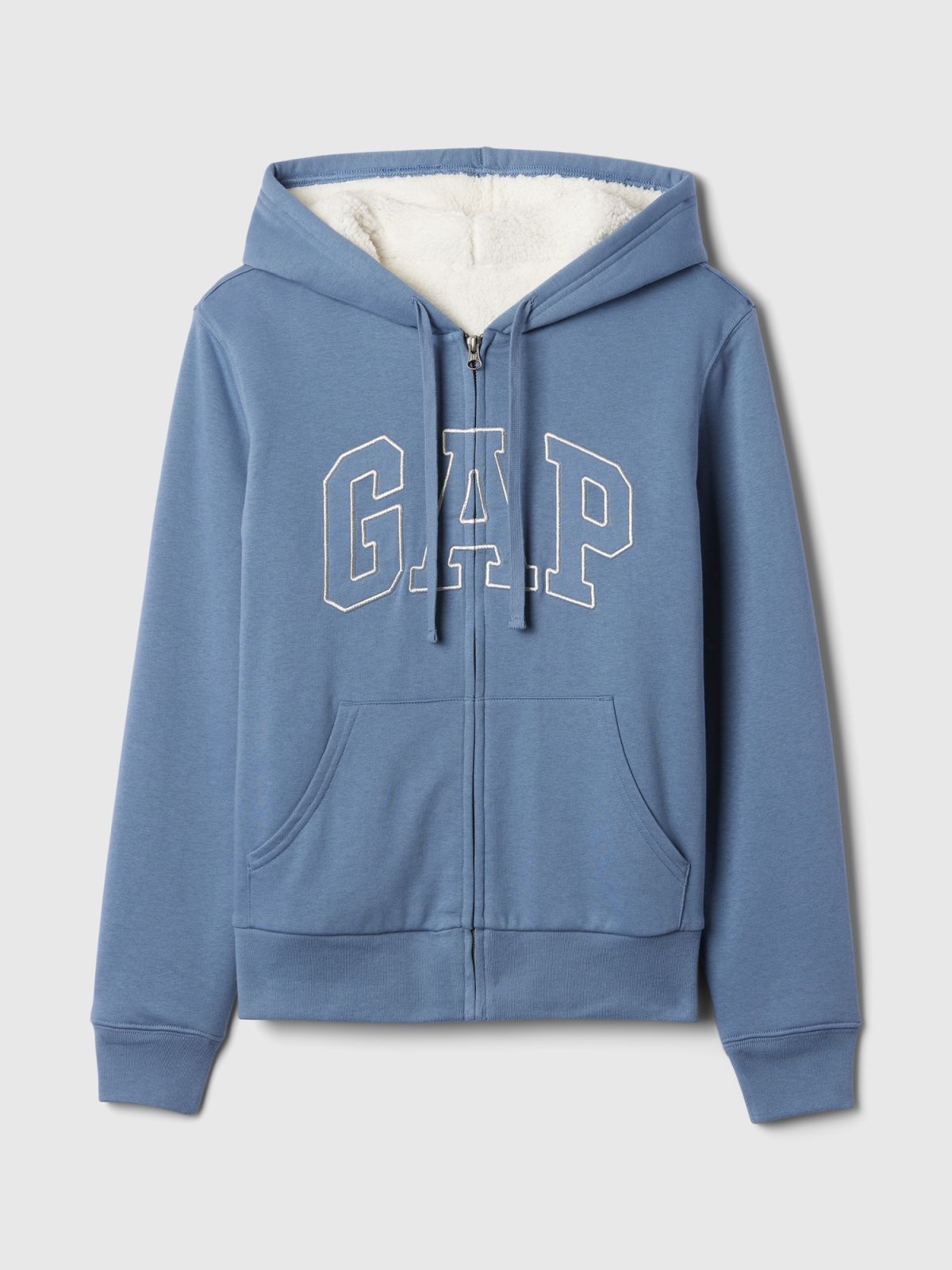 Relaxed Gap Logo Sherpa-Lined Zip Φούτερ με Κουκούλα-498594008
