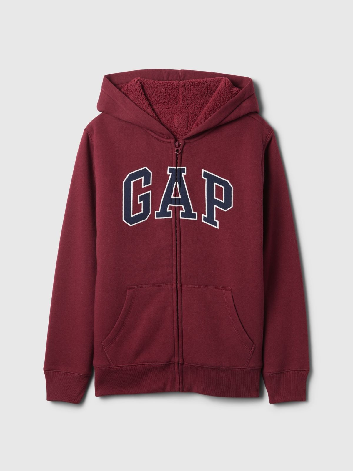 Παιδική Relaxed Gap Logo Sherpa Φούτερ Ζακέτα με Κουκούλα-498540002