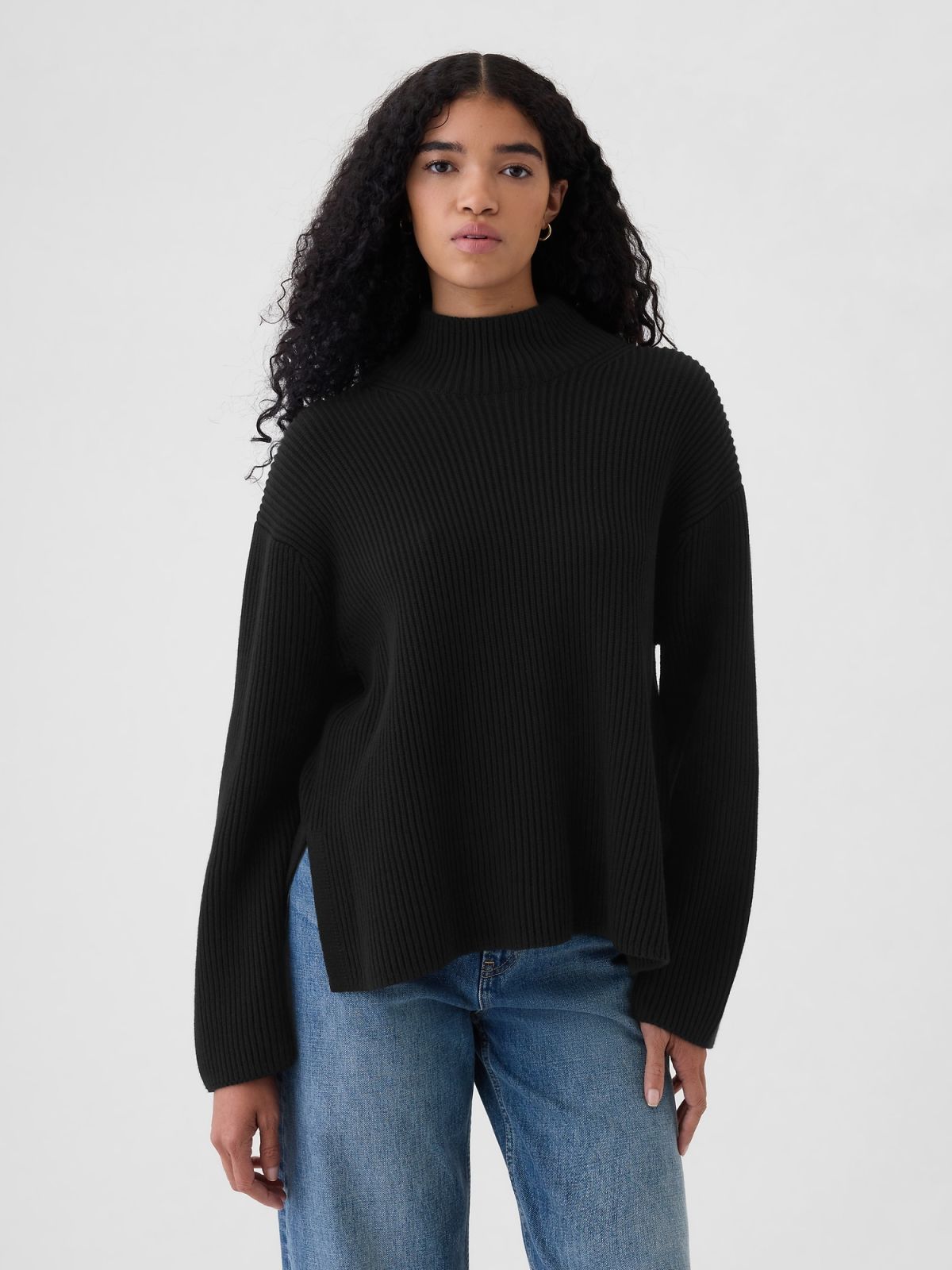 24/7 Split-Hem Mockneck Sweater-544799003