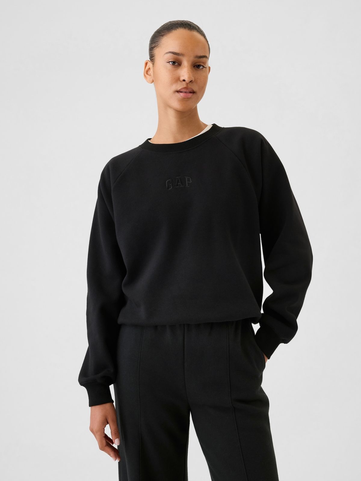 Μάυρο Vintage Soft Raglan Φούτερ-765585040