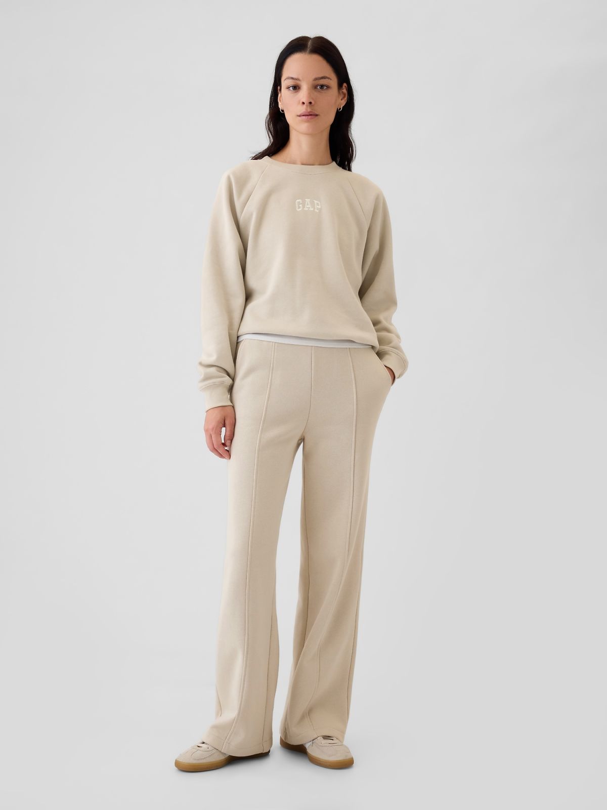 Μπεζ Vintage Soft Raglan Φούτερ-765585036