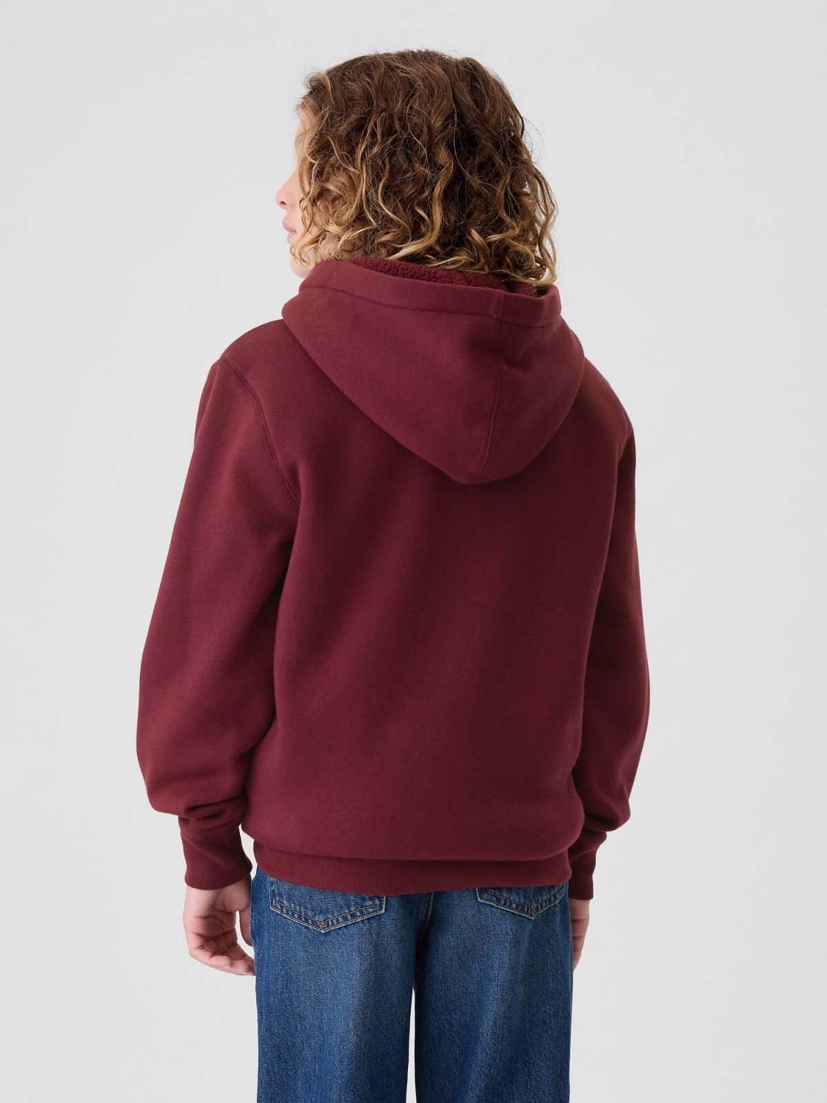 Παιδική Relaxed Gap Logo Sherpa Φούτερ Ζακέτα με Κουκούλα-498540002