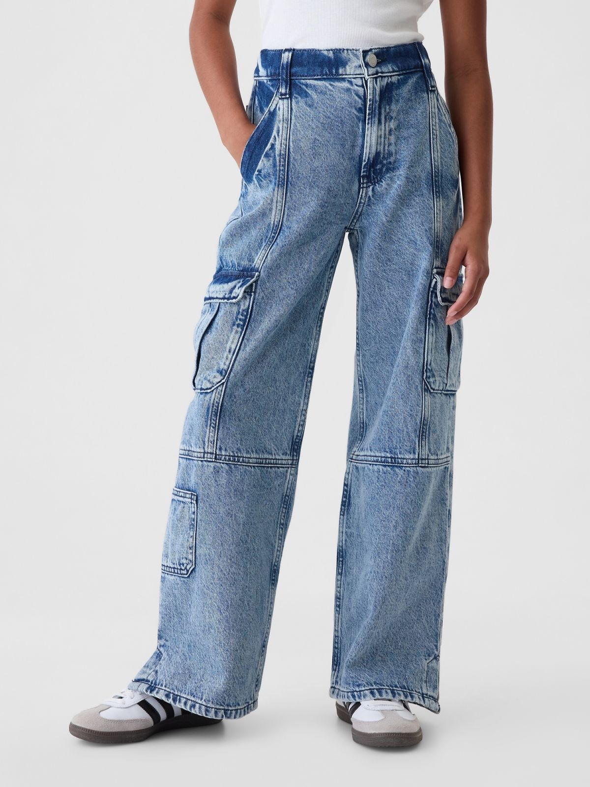 Kids Low Rise Stride Cargo Jeans-525727000