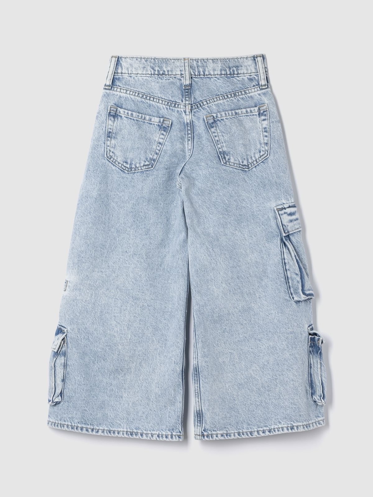 Kids Mid Rise Double Cargo Baggy Jeans-525270000