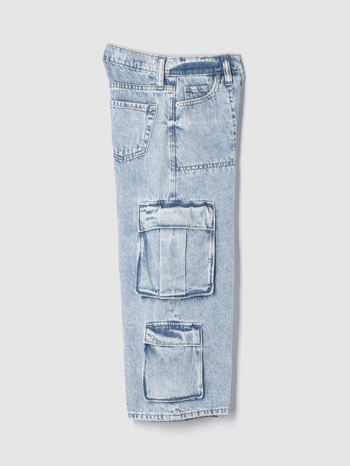 Παιδικό Mid Rise Double Cargo Baggy Jean Παντελόνι-525270000