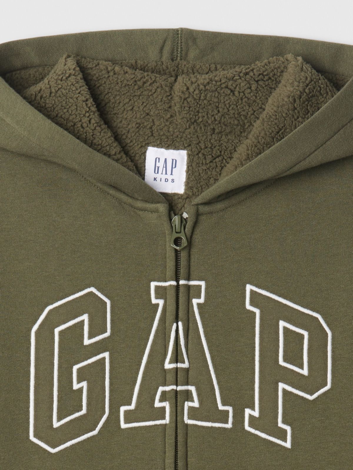 Παιδική Relaxed Gap Logo Sherpa Φούτερ Ζακέτα με Κουκούλα-498540003