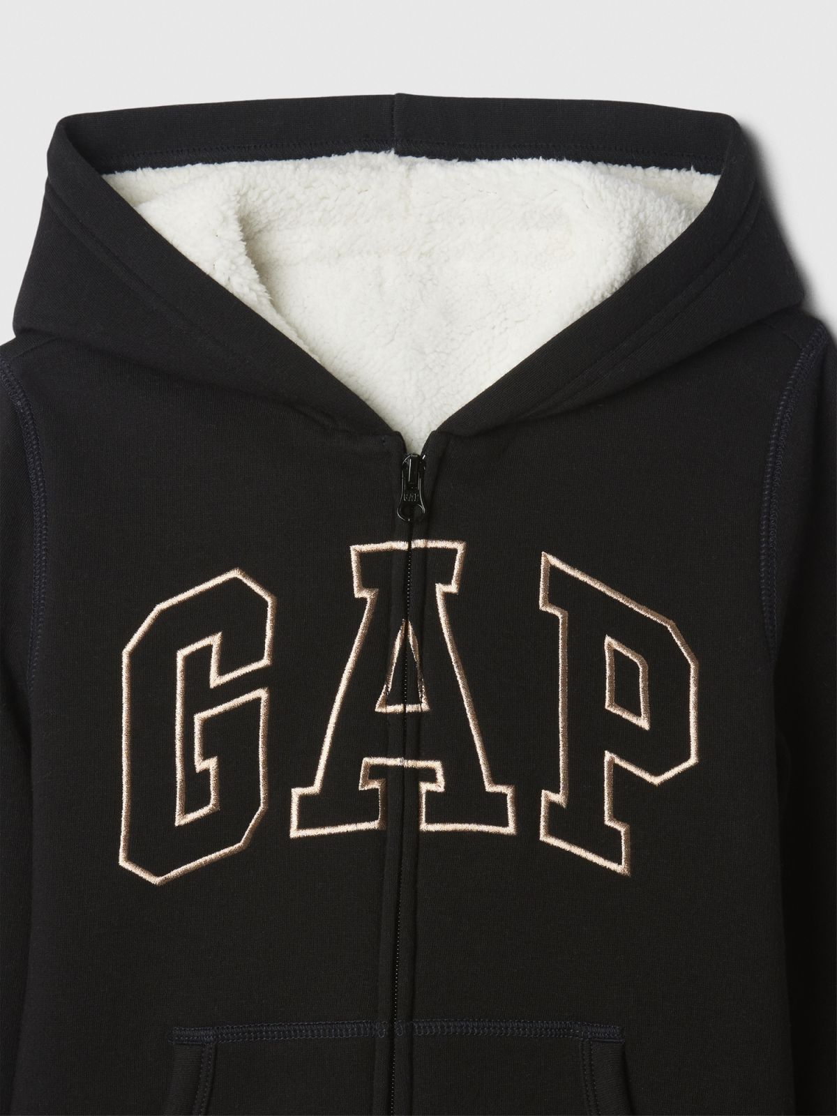Παιδική Gap Logo Sherpa-Lined Ζακέτα Φούτερ με Κουκούλα-486514001