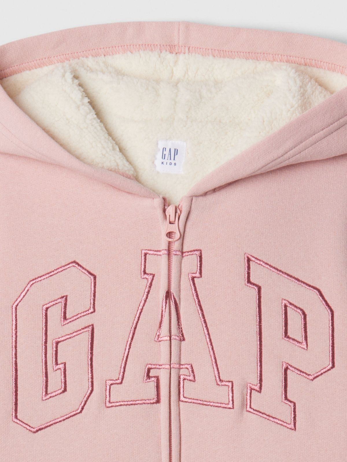 Παιδική Gap Logo Sherpa-Lined Ζακέτα Φούτερ με Κουκούλα-486514002