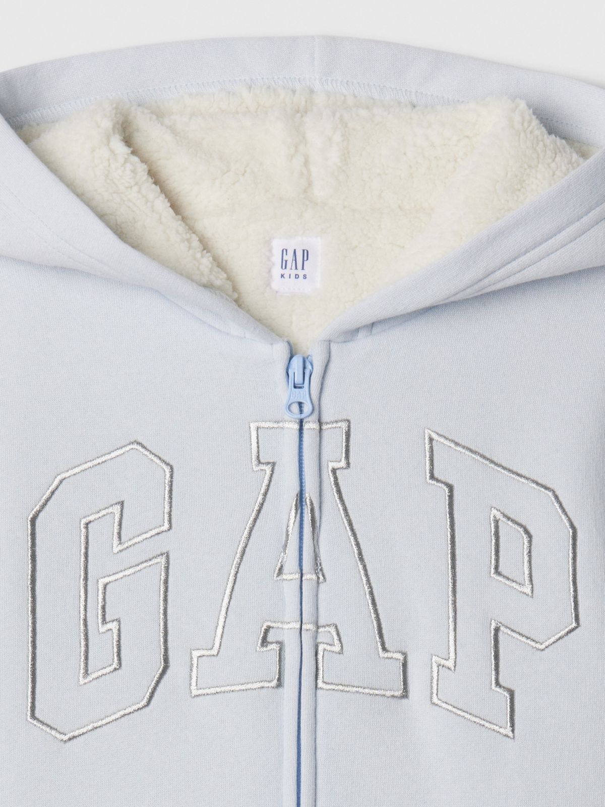 Παιδική Gap Logo Sherpa-Lined Ζακέτα Φούτερ με Κουκούλα-486514003