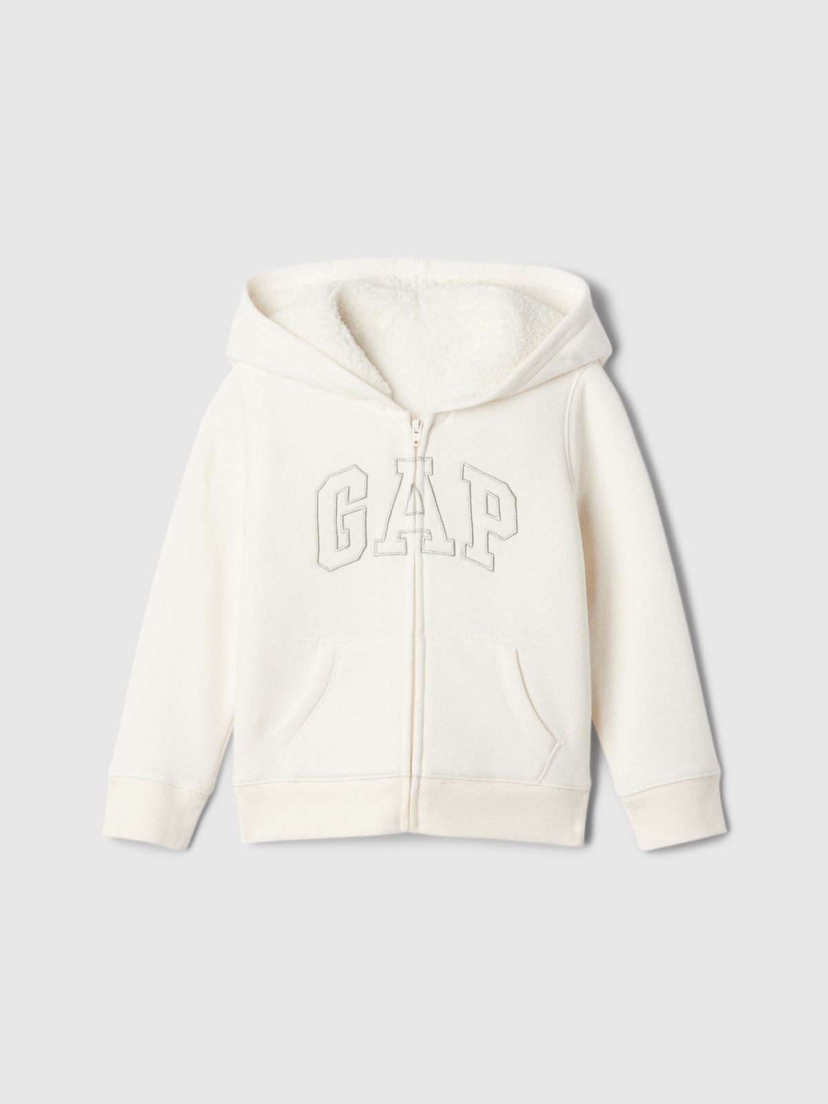 babyGap Logo Sherpa-Lined Φούτερ Ζακέτα με Κουκούλα-480311001