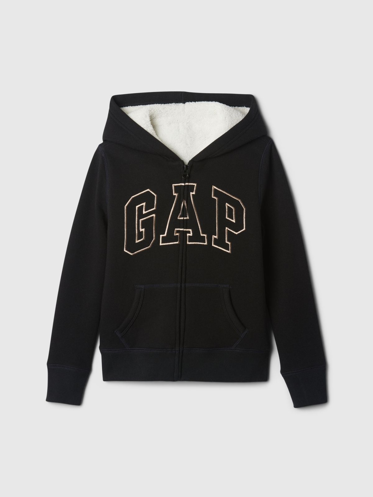 Παιδική Gap Logo Sherpa-Lined Ζακέτα Φούτερ με Κουκούλα-486514001
