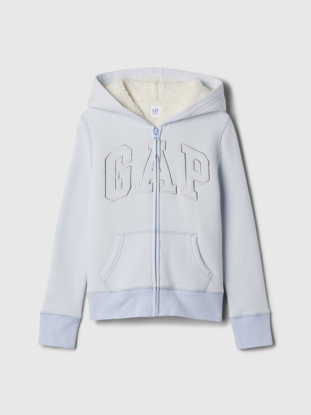 Παιδική Gap Logo Sherpa-Lined Ζακέτα Φούτερ με Κουκούλα-486514003