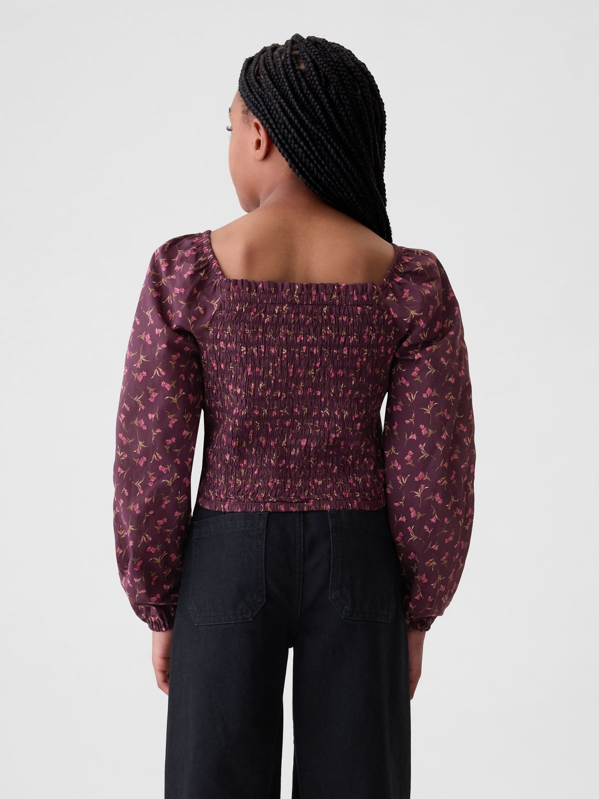 Παιδικό Cropped Puff Sleeve Πουκάμισο-524015001
