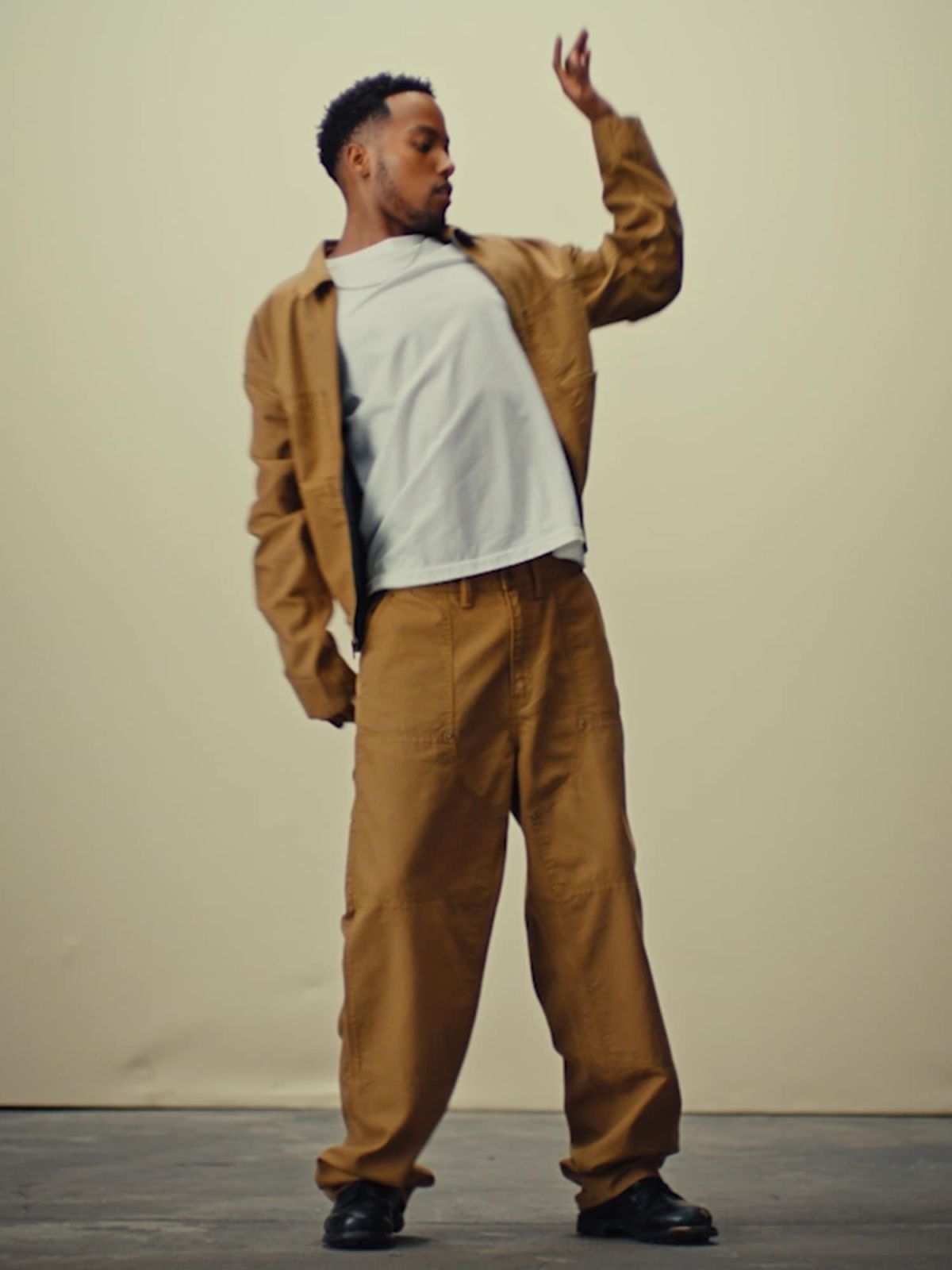 Double-Knee Canvas Utility Baggy Τζιν Παντελόνι-500368000